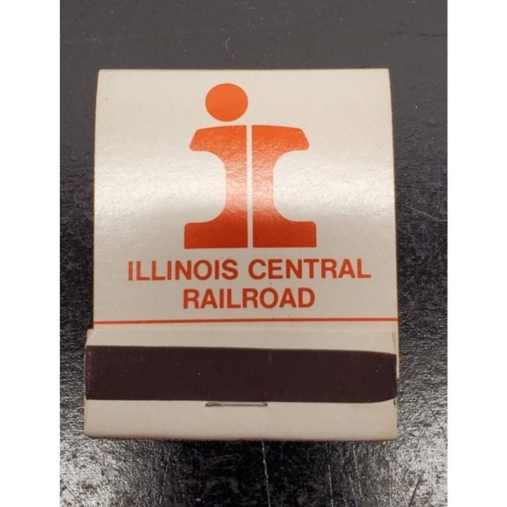Vintage‎ Illinois Central Railroad unused Matchbook with logo